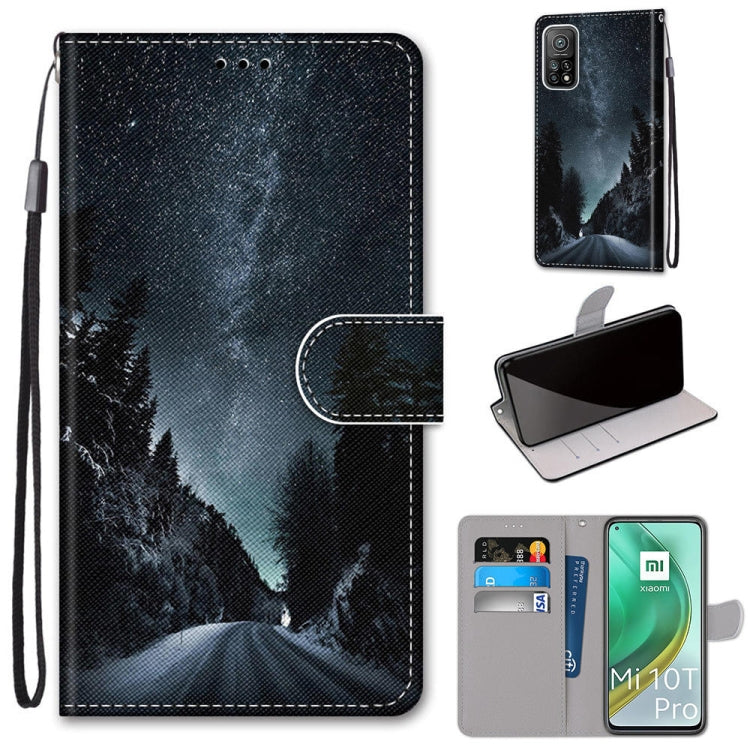 Coloured Drawing Cross Texture Horizontal Flip PU Leather Case with Holder & Card Slots & Wallet & Lanyard, For Xiaomi Mi 10T 5G / 10T Pro 5G / Redmi K30s