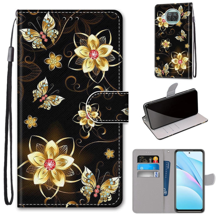 Coloured Drawing Cross Texture Horizontal Flip PU Leather Case with Holder & Card Slots & Wallet & Lanyard, For Xiaomi Mi 10T Lite 5G