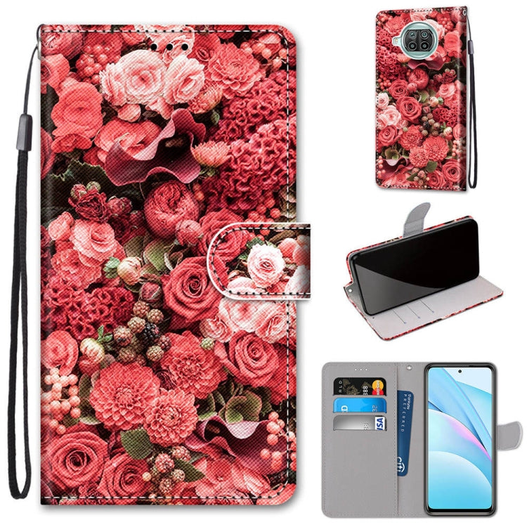 Coloured Drawing Cross Texture Horizontal Flip PU Leather Case with Holder & Card Slots & Wallet & Lanyard, For Xiaomi Mi 10T Lite 5G