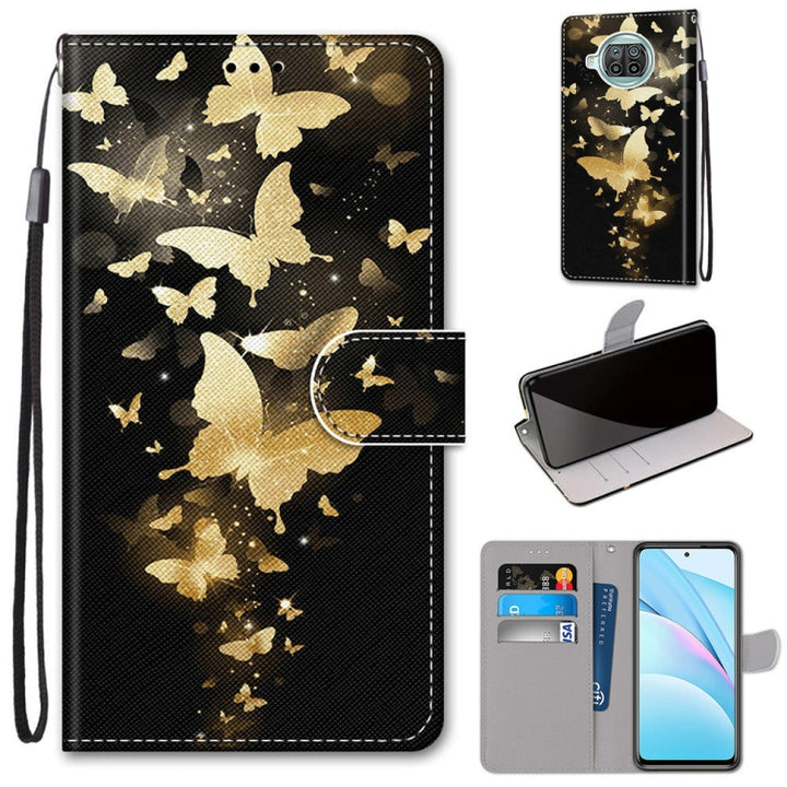 Coloured Drawing Cross Texture Horizontal Flip PU Leather Case with Holder & Card Slots & Wallet & Lanyard, For Xiaomi Mi 10T Lite 5G