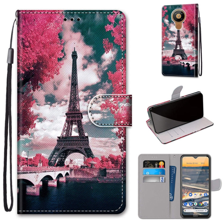 Coloured Drawing Cross Texture Horizontal Flip PU Leather Case with Holder & Card Slots & Wallet & Lanyard, For Nokia 5.3