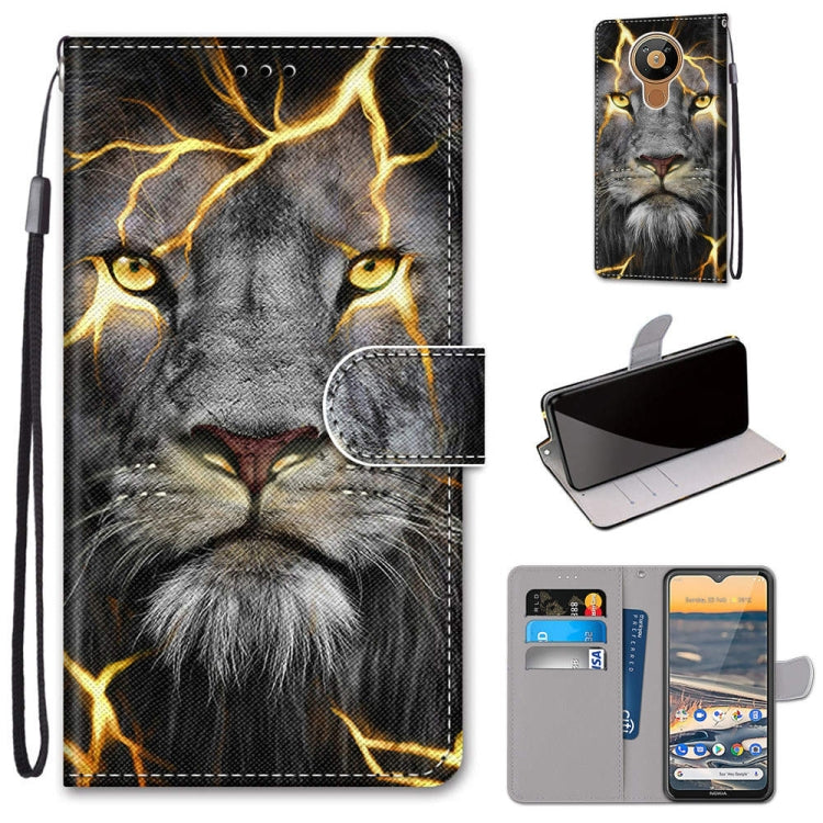 Coloured Drawing Cross Texture Horizontal Flip PU Leather Case with Holder & Card Slots & Wallet & Lanyard, For Nokia 5.3