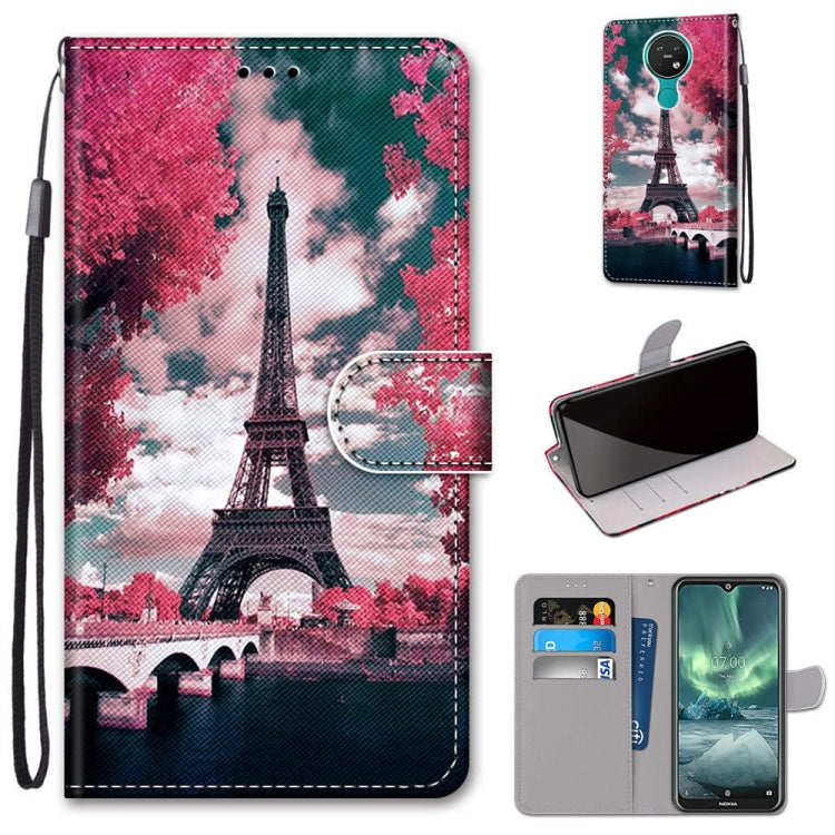 Coloured Drawing Cross Texture Horizontal Flip PU Leather Case with Holder & Card Slots & Wallet & Lanyard, For Nokia 7.2