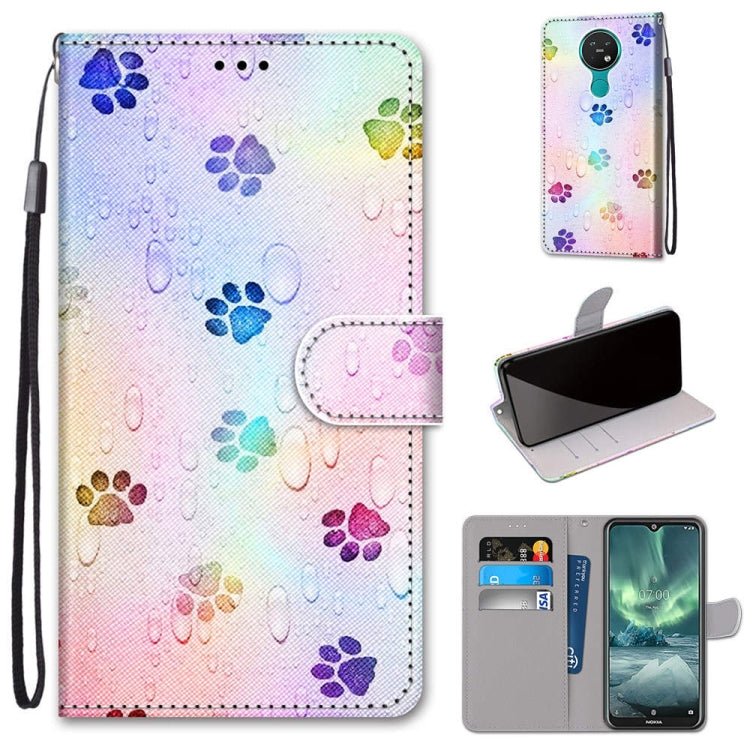 Coloured Drawing Cross Texture Horizontal Flip PU Leather Case with Holder & Card Slots & Wallet & Lanyard, For Nokia 7.2