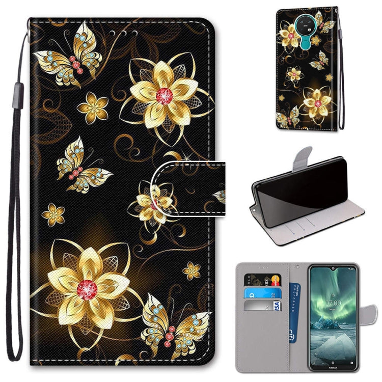 Coloured Drawing Cross Texture Horizontal Flip PU Leather Case with Holder & Card Slots & Wallet & Lanyard, For Nokia 7.2