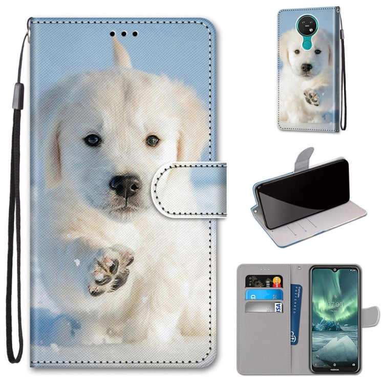 Coloured Drawing Cross Texture Horizontal Flip PU Leather Case with Holder & Card Slots & Wallet & Lanyard, For Nokia 7.2