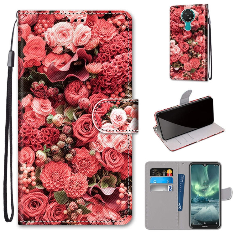 Coloured Drawing Cross Texture Horizontal Flip PU Leather Case with Holder & Card Slots & Wallet & Lanyard, For Nokia 7.2