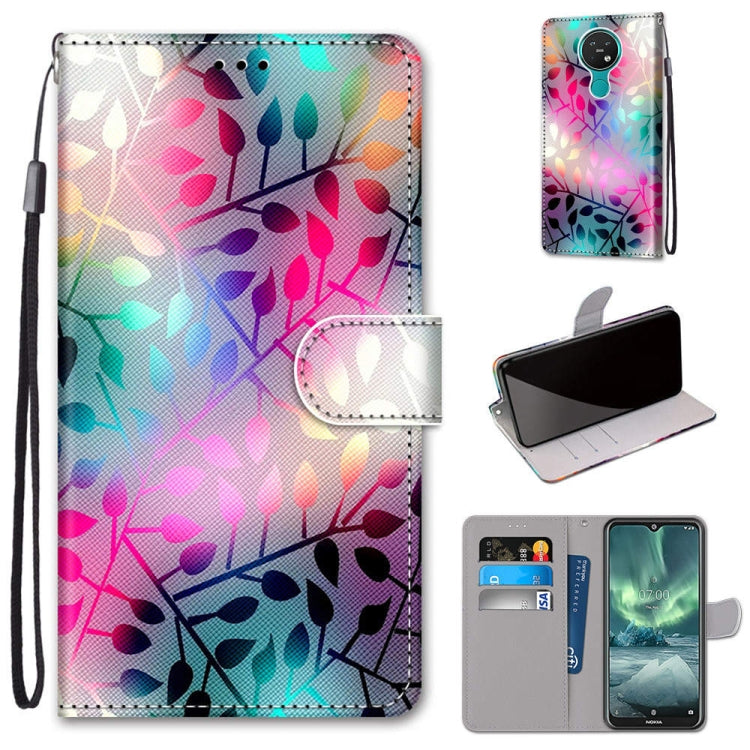 Coloured Drawing Cross Texture Horizontal Flip PU Leather Case with Holder & Card Slots & Wallet & Lanyard, For Nokia 7.2