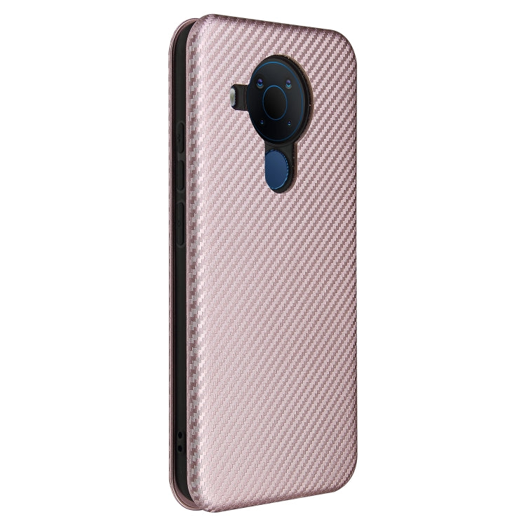 Carbon Fiber Texture Magnetic Horizontal Flip TPU + PC + PU Leather Case with Card Slot, For Nokia 5.4, For UMIDIGI A9 Pro