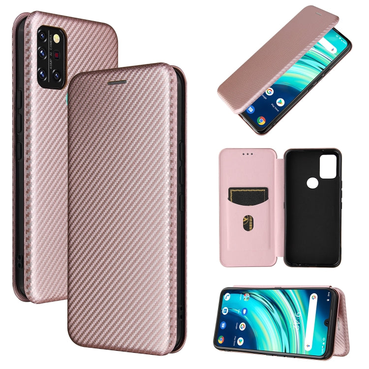 Carbon Fiber Texture Magnetic Horizontal Flip TPU + PC + PU Leather Case with Card Slot, For Nokia 5.4, For UMIDIGI A9 Pro