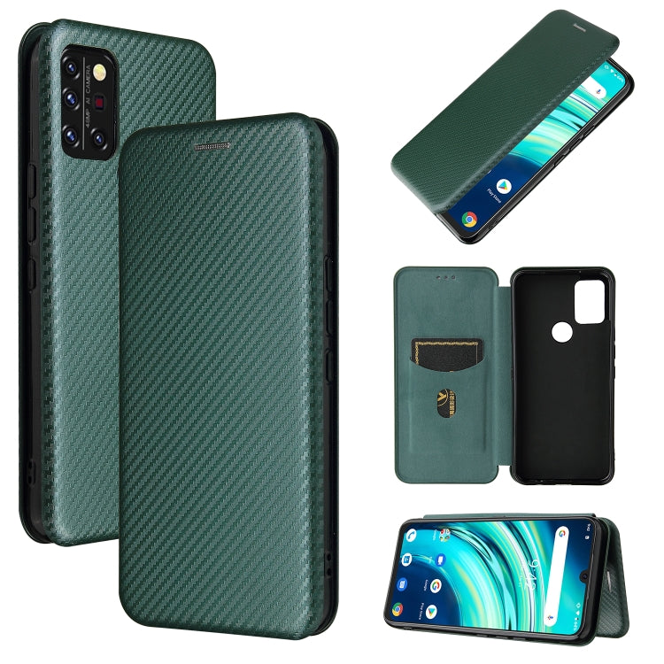 Carbon Fiber Texture Magnetic Horizontal Flip TPU + PC + PU Leather Case with Card Slot, For Nokia 5.4, For UMIDIGI A9 Pro