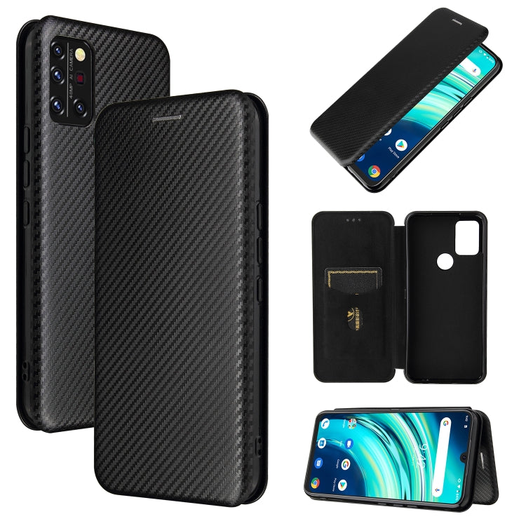 Carbon Fiber Texture Magnetic Horizontal Flip TPU + PC + PU Leather Case with Card Slot, For Nokia 5.4, For UMIDIGI A9 Pro