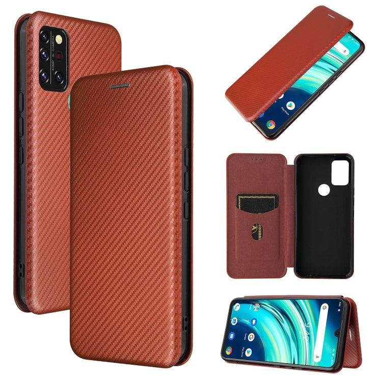 Carbon Fiber Texture Magnetic Horizontal Flip TPU + PC + PU Leather Case with Card Slot, For Nokia 5.4, For UMIDIGI A9 Pro