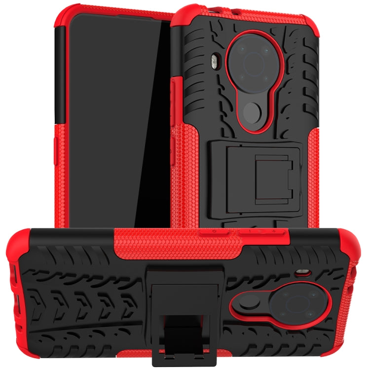 Tire Texture Shockproof TPU+PC Protective Case with Holder, For Samsung Galaxy A72 5G / 4G, For Samsung Galaxy A72 5G / 4G5G, For Samsung Galaxy A52 5G / 4G, For Nokia 3.4 / 5.4, For OnePlus 9