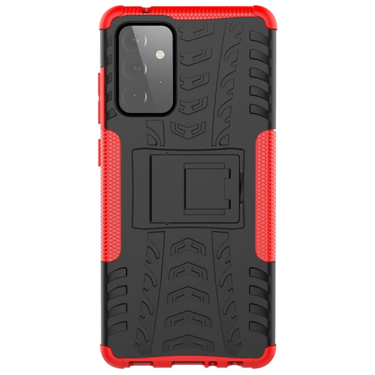 Tire Texture Shockproof TPU+PC Protective Case with Holder, For Samsung Galaxy A72 5G / 4G, For Samsung Galaxy A72 5G / 4G5G, For Samsung Galaxy A52 5G / 4G, For Nokia 3.4 / 5.4, For OnePlus 9