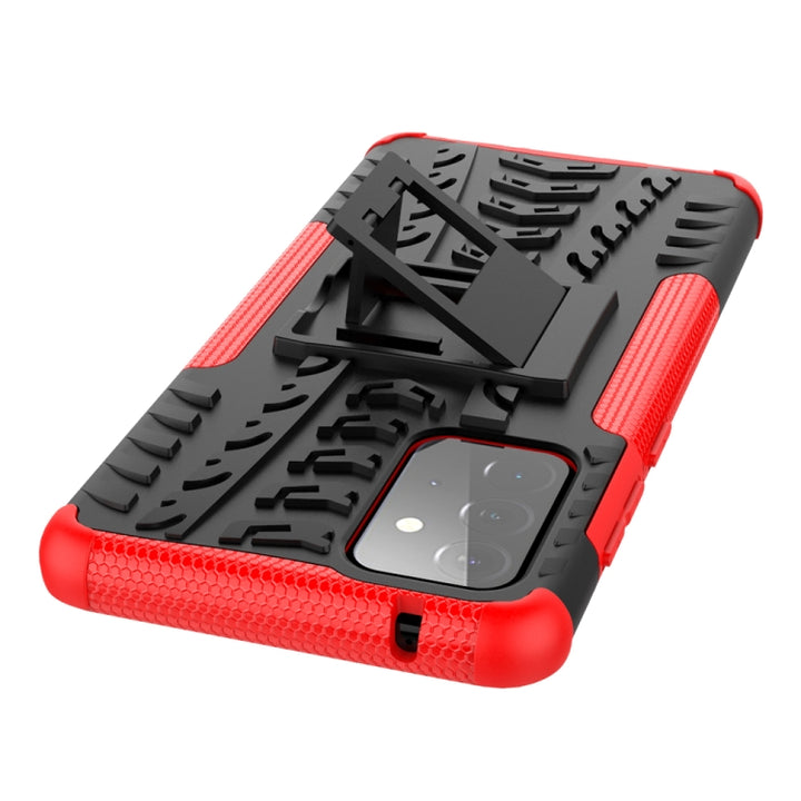 Tire Texture Shockproof TPU+PC Protective Case with Holder, For Samsung Galaxy A72 5G / 4G, For Samsung Galaxy A72 5G / 4G5G, For Samsung Galaxy A52 5G / 4G, For Nokia 3.4 / 5.4, For OnePlus 9