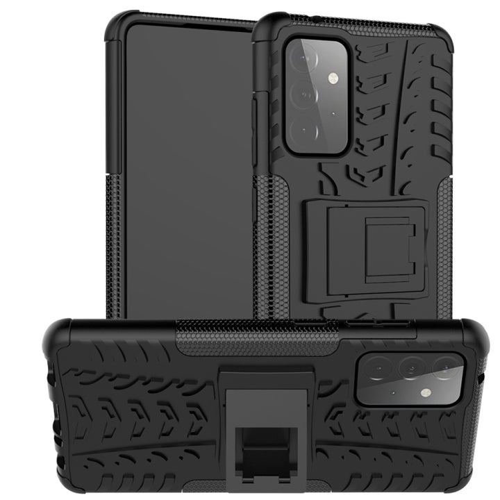 Tire Texture Shockproof TPU+PC Protective Case with Holder, For Samsung Galaxy A72 5G / 4G, For Samsung Galaxy A72 5G / 4G5G, For Samsung Galaxy A52 5G / 4G, For Nokia 3.4 / 5.4, For OnePlus 9