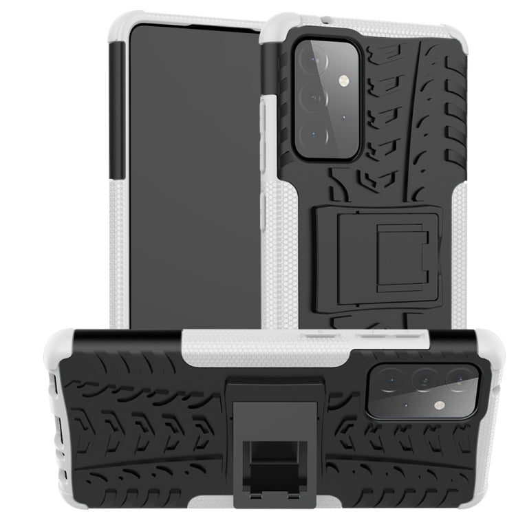 Tire Texture Shockproof TPU+PC Protective Case with Holder, For Samsung Galaxy A72 5G / 4G, For Samsung Galaxy A72 5G / 4G5G, For Samsung Galaxy A52 5G / 4G, For Nokia 3.4 / 5.4, For OnePlus 9