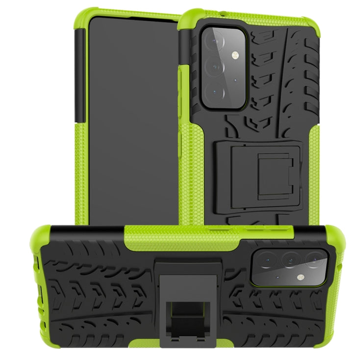 Tire Texture Shockproof TPU+PC Protective Case with Holder, For Samsung Galaxy A72 5G / 4G, For Samsung Galaxy A72 5G / 4G5G, For Samsung Galaxy A52 5G / 4G, For Nokia 3.4 / 5.4, For OnePlus 9