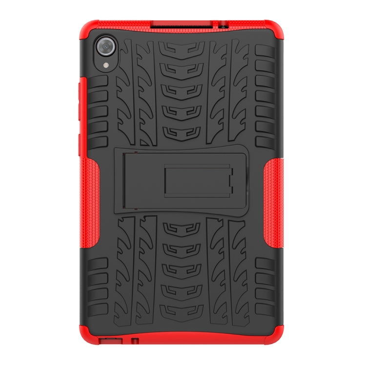 Tire Texture Shockproof TPU+PC Protective Case with Holder, For Lenovo Tab M8 (2020) TB-8705F 8.0 inch