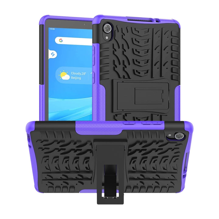 Tire Texture Shockproof TPU+PC Protective Case with Holder, For Lenovo Tab M8 (2020) TB-8705F 8.0 inch