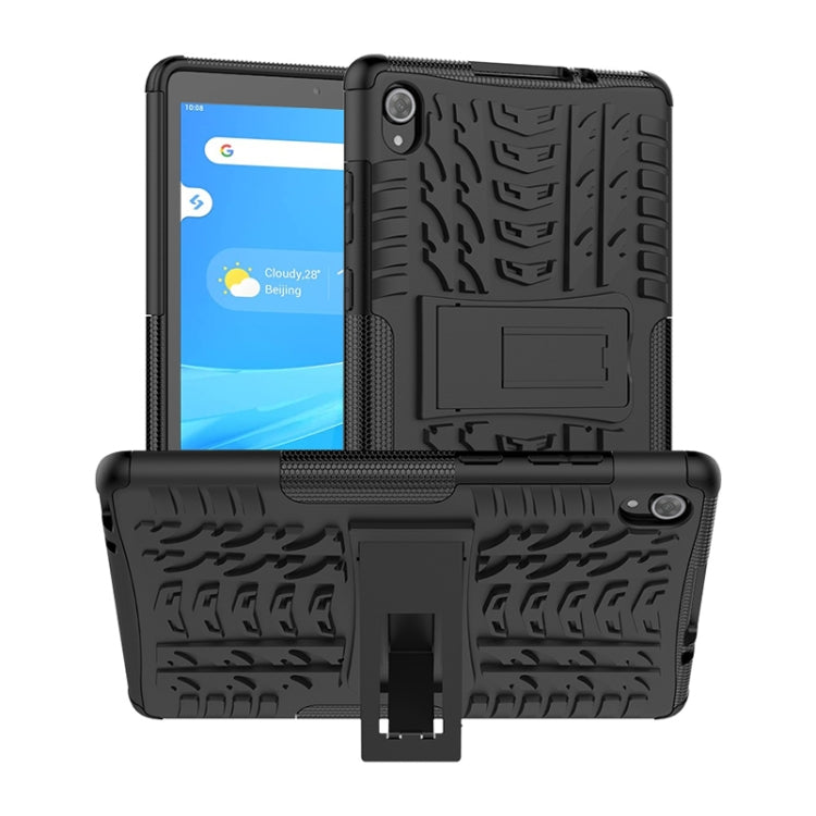 Tire Texture Shockproof TPU+PC Protective Case with Holder, For Lenovo Tab M8 (2020) TB-8705F 8.0 inch