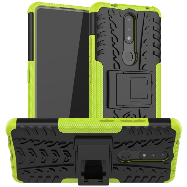 Tire Texture Shockproof TPU+PC Protective Case with Holder, For OPPO A15, For Nokia 2.4