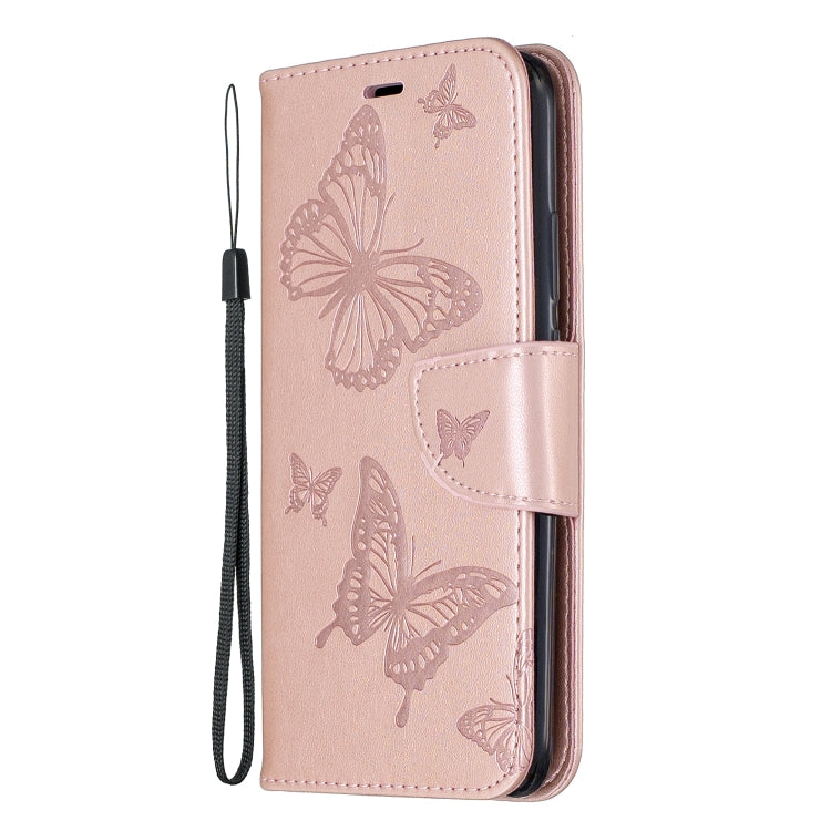 Two Butterflies Embossing Pattern Horizontal Flip Leather Case with Holder & Card Slot & Wallet & Lanyard, For Huawei Mate 30 Lite, For Huawei Mate 30 Pro, For Galaxy A10s, For Galaxy A20s, For Xiaomi Redmi Note 8