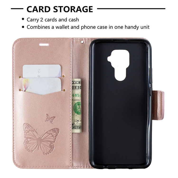 Two Butterflies Embossing Pattern Horizontal Flip Leather Case with Holder & Card Slot & Wallet & Lanyard, For Huawei Mate 30 Lite, For Huawei Mate 30 Pro, For Galaxy A10s, For Galaxy A20s, For Xiaomi Redmi Note 8