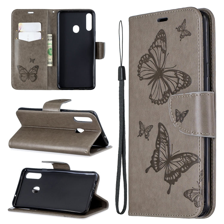 Two Butterflies Embossing Pattern Horizontal Flip Leather Case with Holder & Card Slot & Wallet & Lanyard, For Huawei Mate 30 Lite, For Huawei Mate 30 Pro, For Galaxy A10s, For Galaxy A20s, For Xiaomi Redmi Note 8