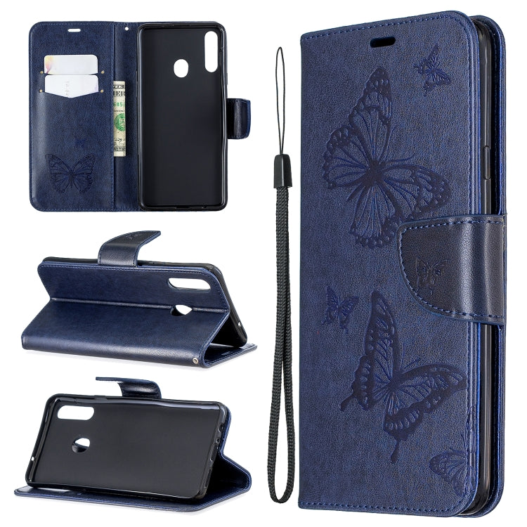 Two Butterflies Embossing Pattern Horizontal Flip Leather Case with Holder & Card Slot & Wallet & Lanyard, For Huawei Mate 30 Lite, For Huawei Mate 30 Pro, For Galaxy A10s, For Galaxy A20s, For Xiaomi Redmi Note 8