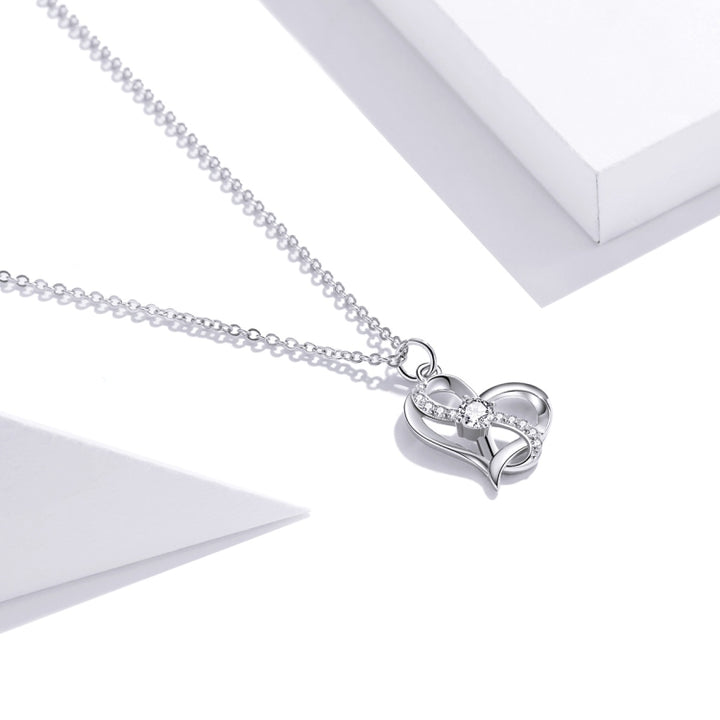 S925 Sterling Silver Heart To Heart Women Nacklace Jewelry, Heart To Heart