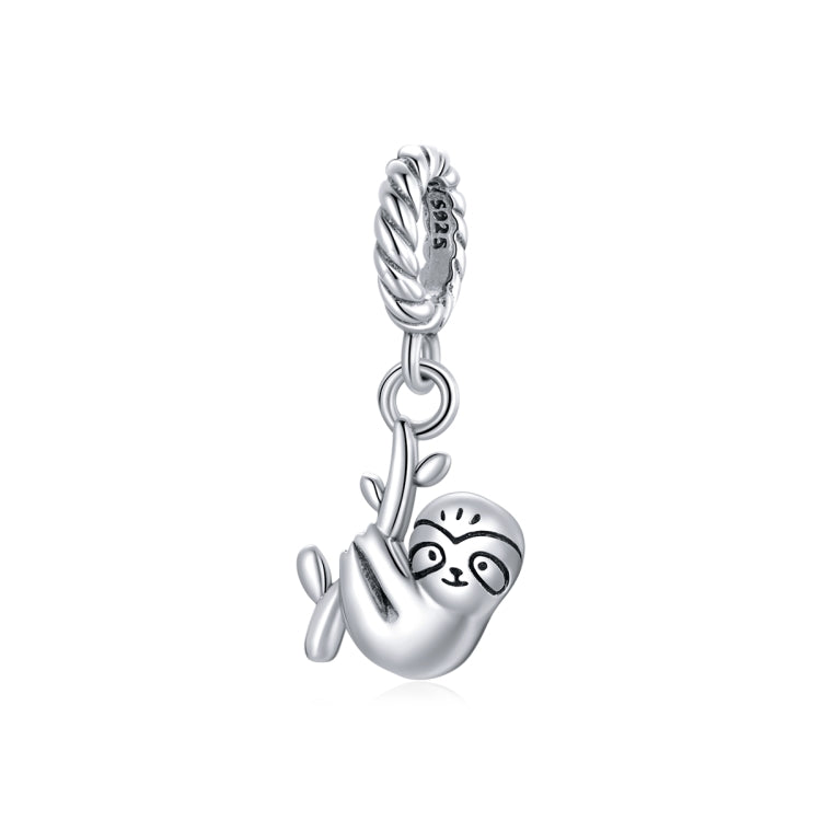 S925 Sterling Silver Cute Little Sloth Pendant DIY Bracelet Necklace Accessories, Little Sloth