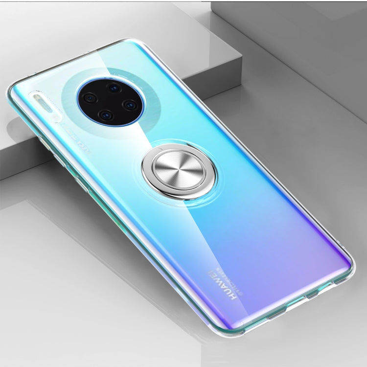 Shockproof Transparent TPU Protective Case with Metal Ring Holder, For Huawei Mate 30, For Huawei Mate 30 Pro