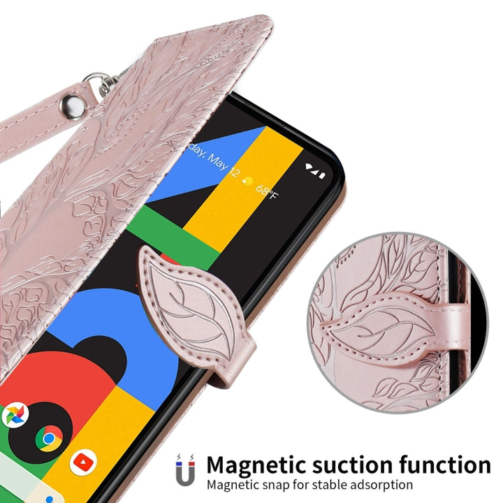 Life of Tree Embossing Pattern Horizontal Flip Leather Case with Holder & Card Slot & Wallet & Photo Frame & Lanyard, For Google Pixel 4a, For Google Pixel 4a 5G, For Google Pixel 5, For Xiaomi Redmi K30