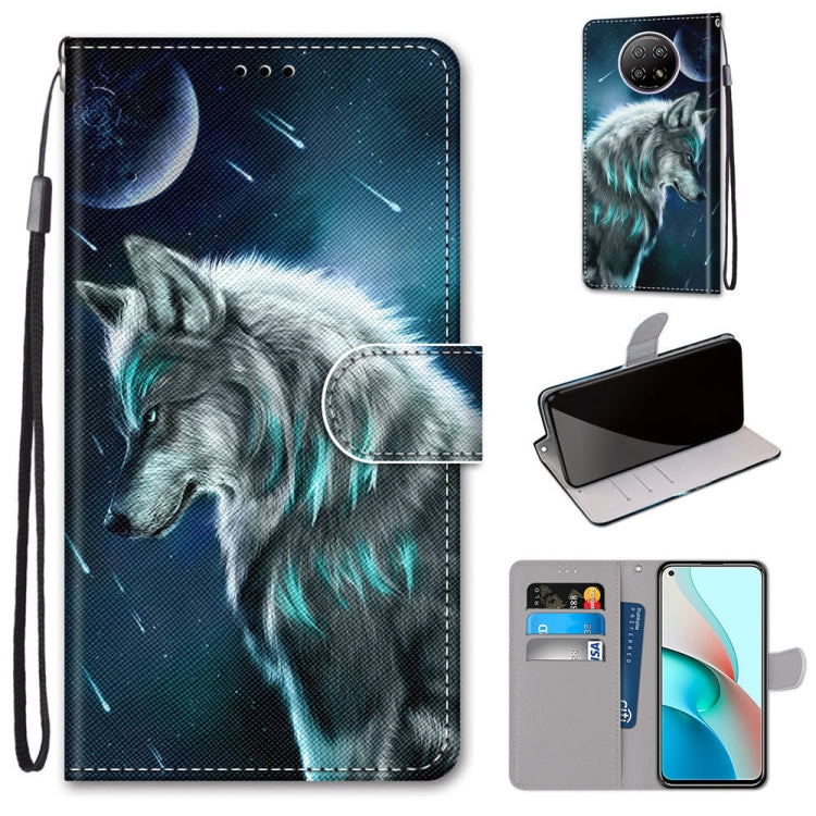 Coloured Drawing Cross Texture Horizontal Flip PU Leather Case with Holder & Card Slots & Wallet & Lanyard, For Xiaomi Redmi Note 9T / Note 9 5G