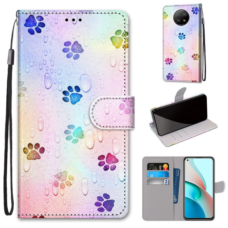 Coloured Drawing Cross Texture Horizontal Flip PU Leather Case with Holder & Card Slots & Wallet & Lanyard, For Xiaomi Redmi Note 9T / Note 9 5G