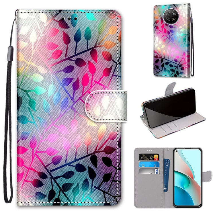 Coloured Drawing Cross Texture Horizontal Flip PU Leather Case with Holder & Card Slots & Wallet & Lanyard, For Xiaomi Redmi Note 9T / Note 9 5G