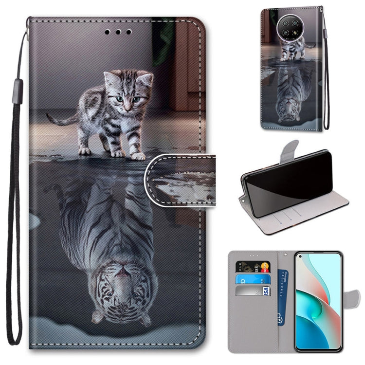 Coloured Drawing Cross Texture Horizontal Flip PU Leather Case with Holder & Card Slots & Wallet & Lanyard, For Xiaomi Redmi Note 9T / Note 9 5G