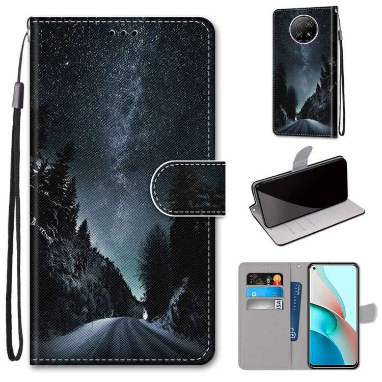 Coloured Drawing Cross Texture Horizontal Flip PU Leather Case with Holder & Card Slots & Wallet & Lanyard, For Xiaomi Redmi Note 9T / Note 9 5G