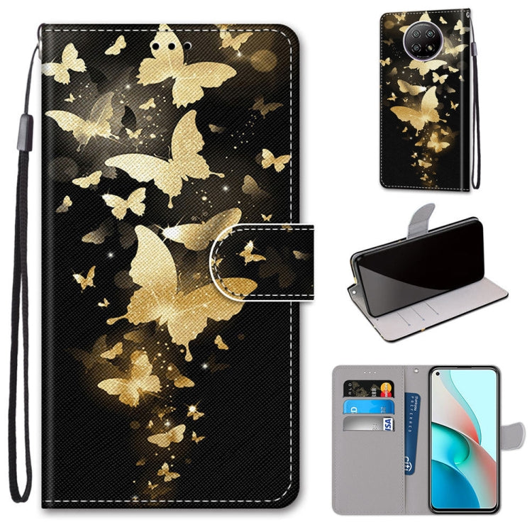 Coloured Drawing Cross Texture Horizontal Flip PU Leather Case with Holder & Card Slots & Wallet & Lanyard, For Xiaomi Redmi Note 9T / Note 9 5G