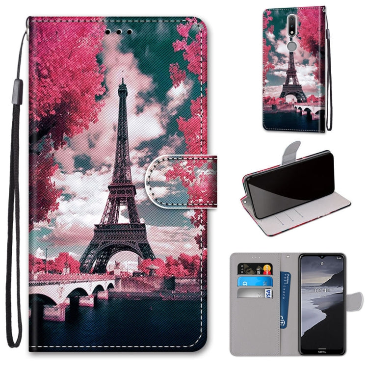 Coloured Drawing Cross Texture Horizontal Flip PU Leather Case with Holder & Card Slots & Wallet & Lanyard, For Nokia 2.4, For Samsung Galaxy A52 5G