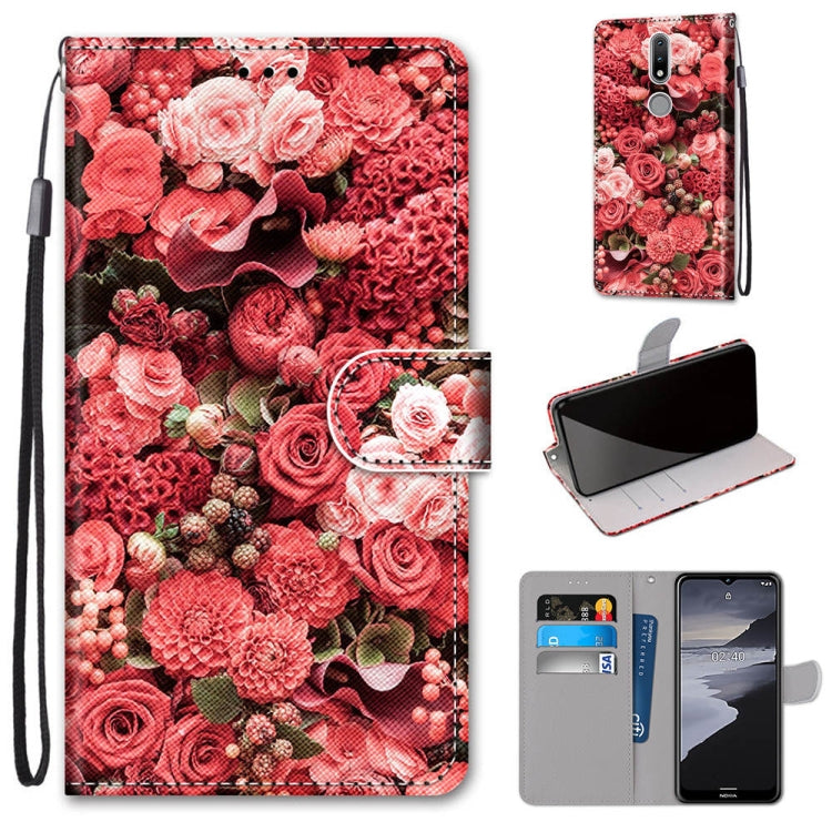 Coloured Drawing Cross Texture Horizontal Flip PU Leather Case with Holder & Card Slots & Wallet & Lanyard, For Nokia 2.4, For Samsung Galaxy A52 5G