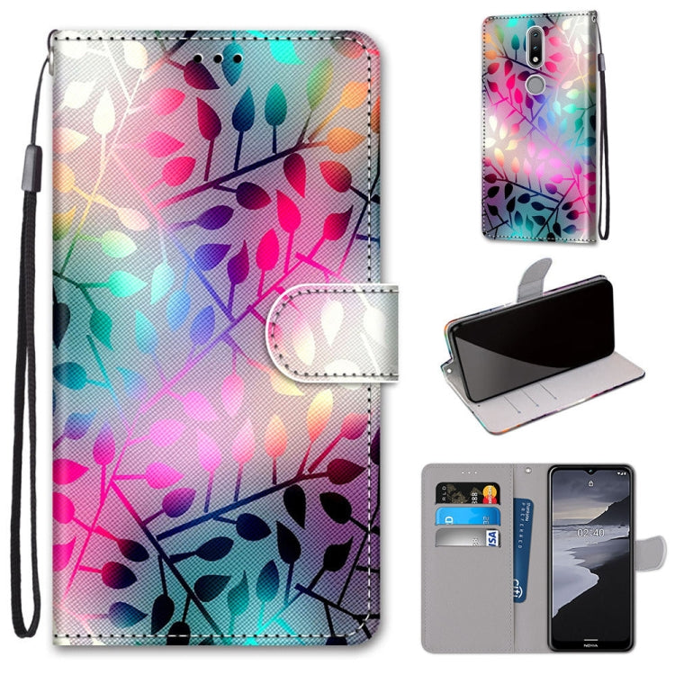 Coloured Drawing Cross Texture Horizontal Flip PU Leather Case with Holder & Card Slots & Wallet & Lanyard, For Nokia 2.4, For Samsung Galaxy A52 5G