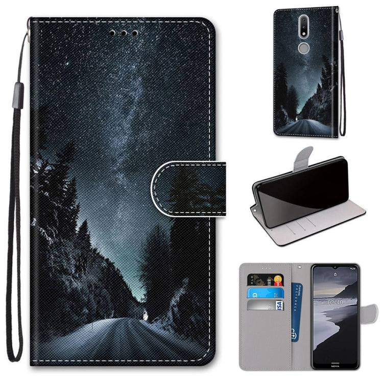 Coloured Drawing Cross Texture Horizontal Flip PU Leather Case with Holder & Card Slots & Wallet & Lanyard, For Nokia 2.4, For Samsung Galaxy A52 5G