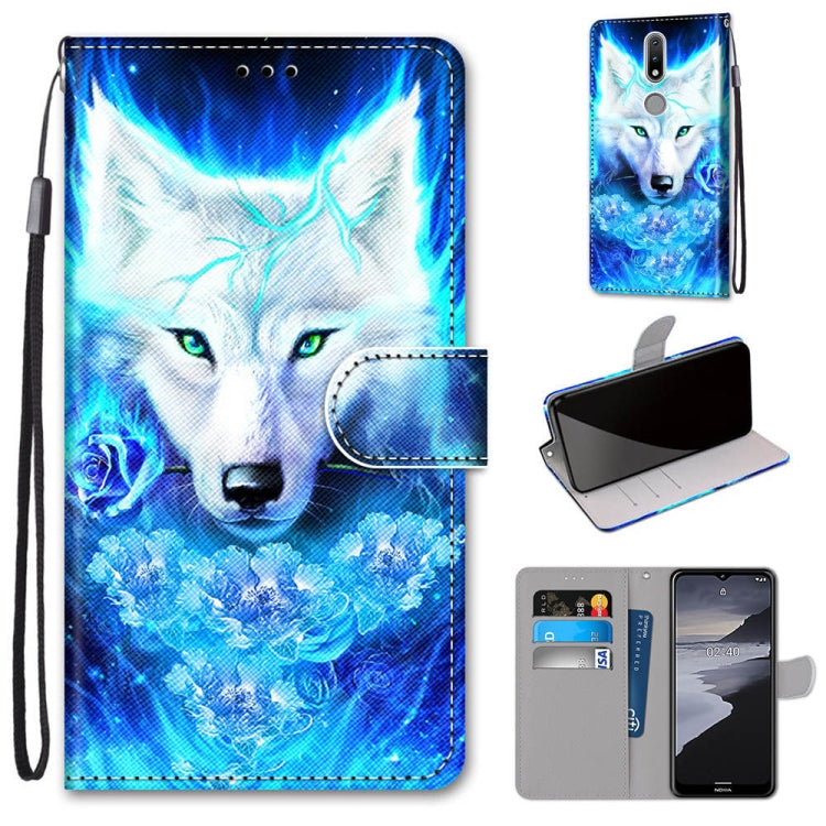 Coloured Drawing Cross Texture Horizontal Flip PU Leather Case with Holder & Card Slots & Wallet & Lanyard, For Nokia 2.4, For Samsung Galaxy A52 5G