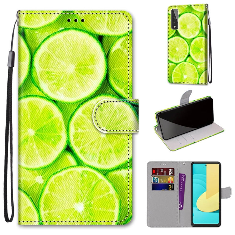 Coloured Drawing Cross Texture Horizontal Flip PU Leather Case with Holder & Card Slots & Wallet & Lanyard, For LG Stylo 7 5G