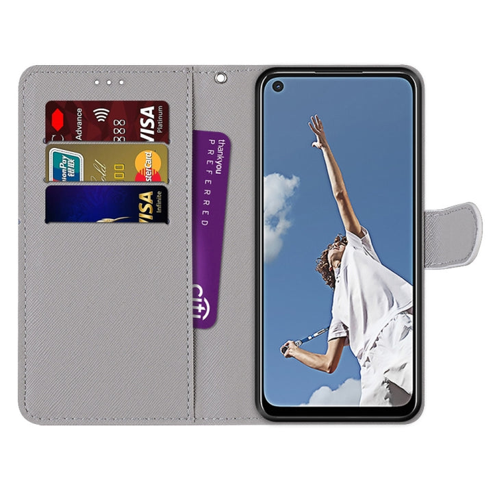 Coloured Drawing Cross Texture Horizontal Flip PU Leather Case with Holder & Card Slots & Wallet & Lanyard, For OPPO A52 / A92 / A72