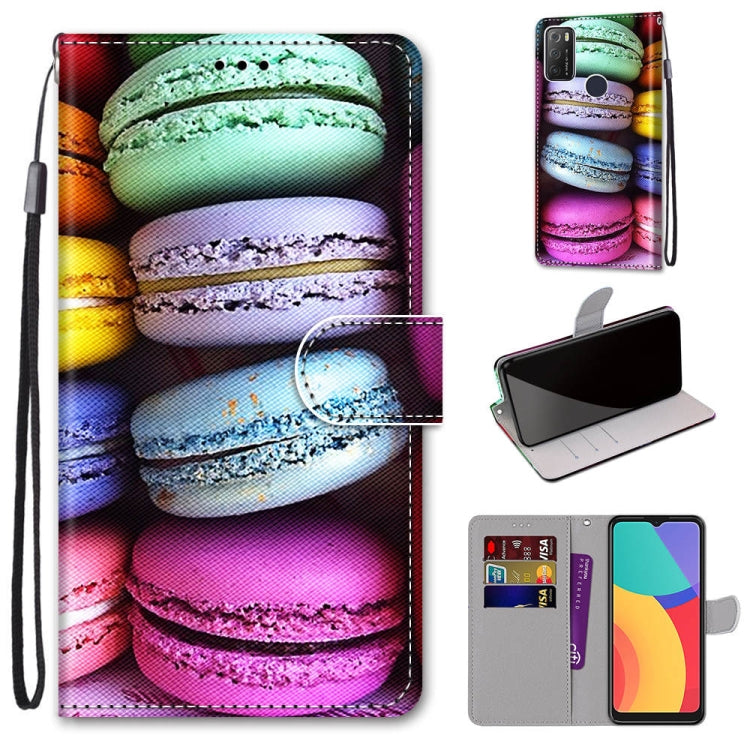 Coloured Drawing Cross Texture Horizontal Flip PU Leather Case with Holder & Card Slots & Wallet & Lanyard, For Alcatel 1S (2021)