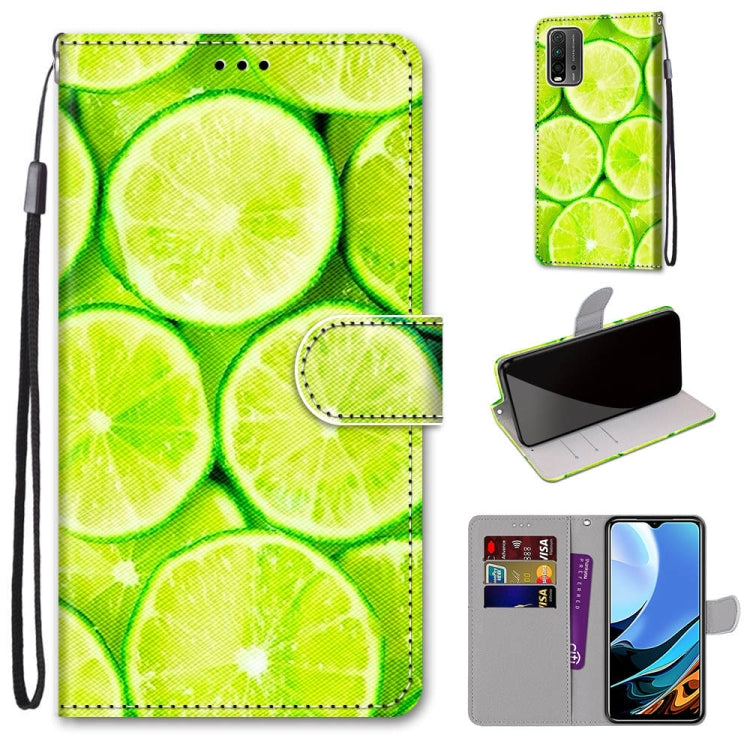 Coloured Drawing Cross Texture Horizontal Flip PU Leather Case with Holder & Card Slots & Wallet & Lanyard, For Xiaomi Redmi 9 Power / Note 9 4G